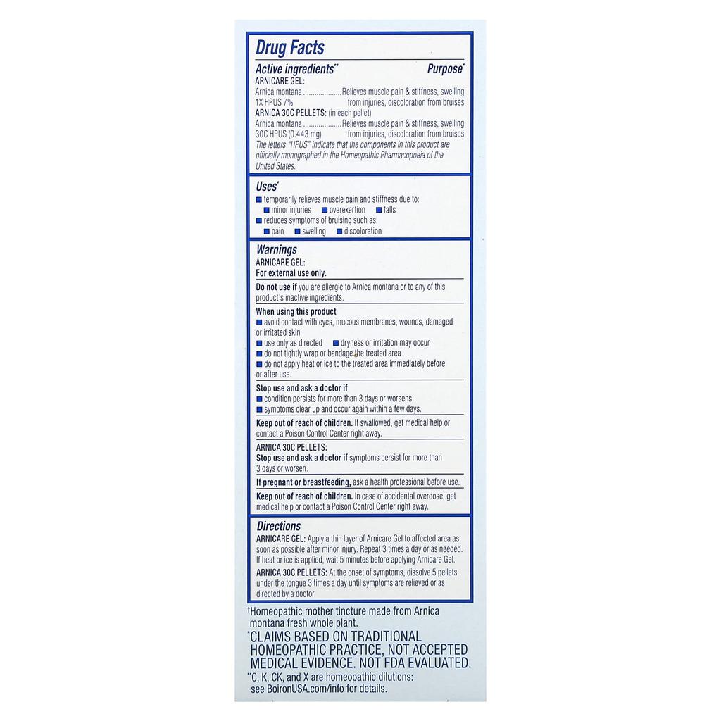 BOIRON Arnica Gel and Oral Pellets Value Pack, 2 Count