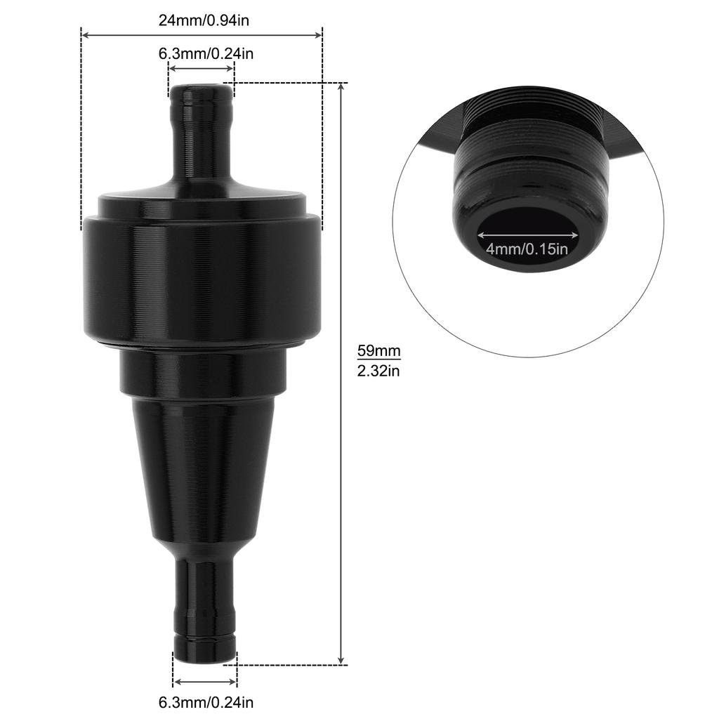 6 мм хромированный алюминиевый сплав стекло мотоцикл газовое топливо бензин масляный фильтр аксессуары для ATV грязь питбайк топливные фильтры