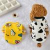Warm Fleece Pet Clothes Cute Print Coat Small Medium Dog Cat Shirt Jacket Teddy French Bulldog Chihuahua Winter Outfit