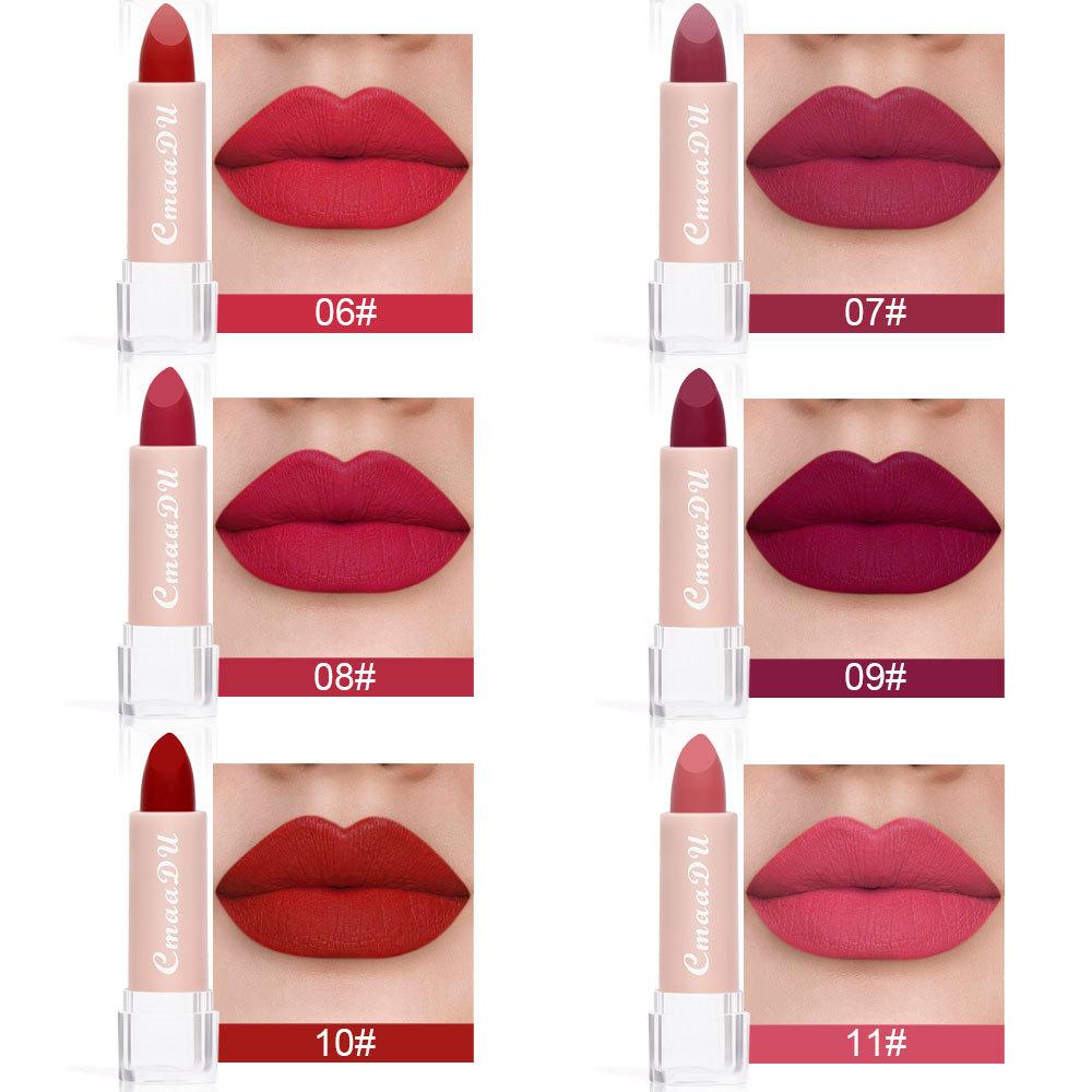 Velvet Lipstick 15 Colors Lip Gloss Matte Moisturizing Waterproof Lipstick Highly Pigmented Non-stick Cup Lip Glaze Lip Makeup for Women