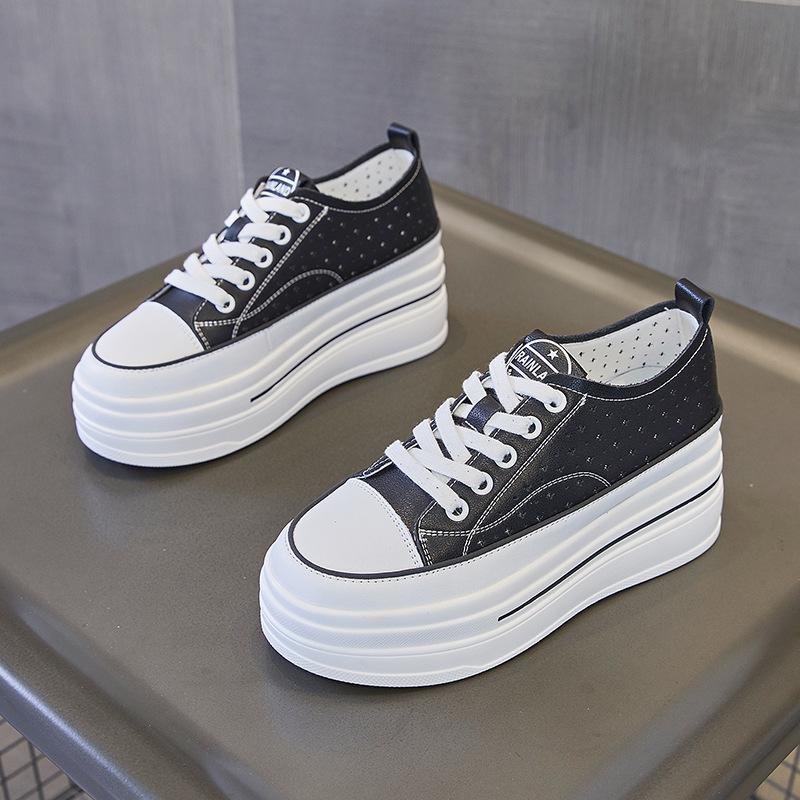 8 см натуральная кожа вулканизированные летние высокие удобные весенне-осенние женские кроссовки вулканизированные массивные туфли-лоферы