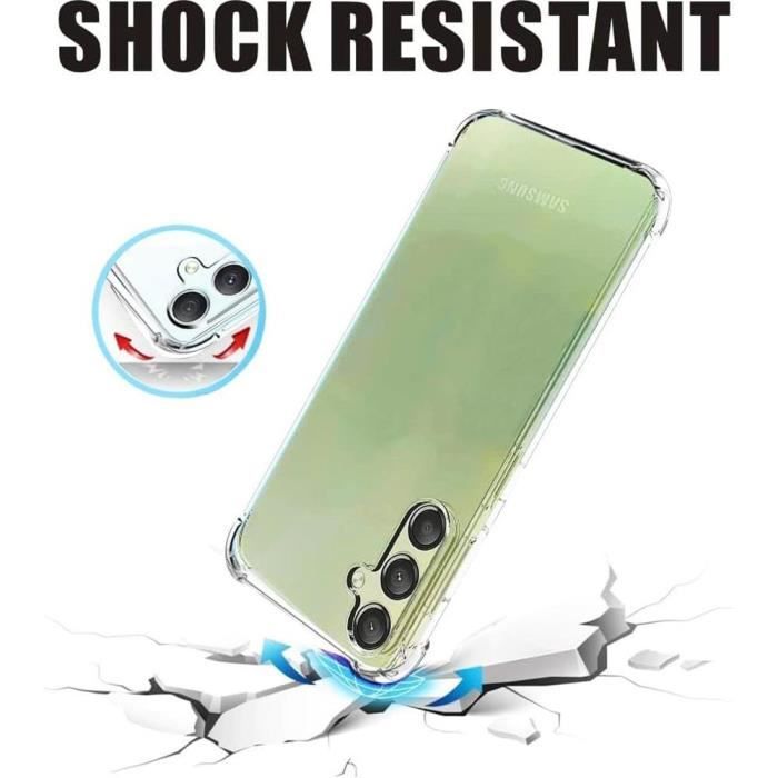 Case for Samsung Galaxy A05s - Shockproof Transparent Silicone Protection + 2 Tempered Glasses (not for Galaxy A05)