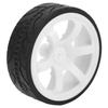 1Celsius10 Racing RC Car Wheel Plastic Wheel Hub with Grooved Rubber RC Car Spare Accessory
