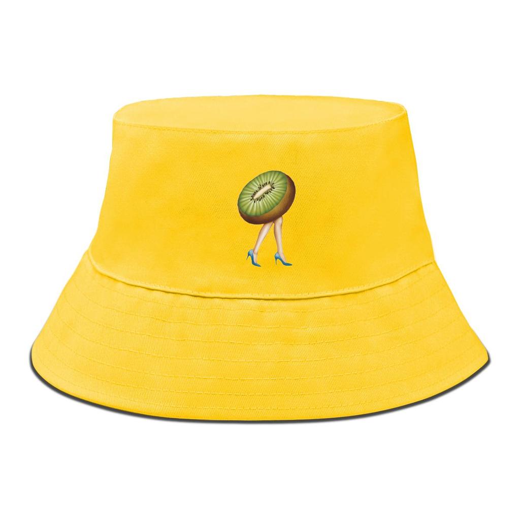 Kiwi Fruit High Heels Print Bucket Hat , Fruit Men's Cap Simple Hip Hop Summer Basin Hat
