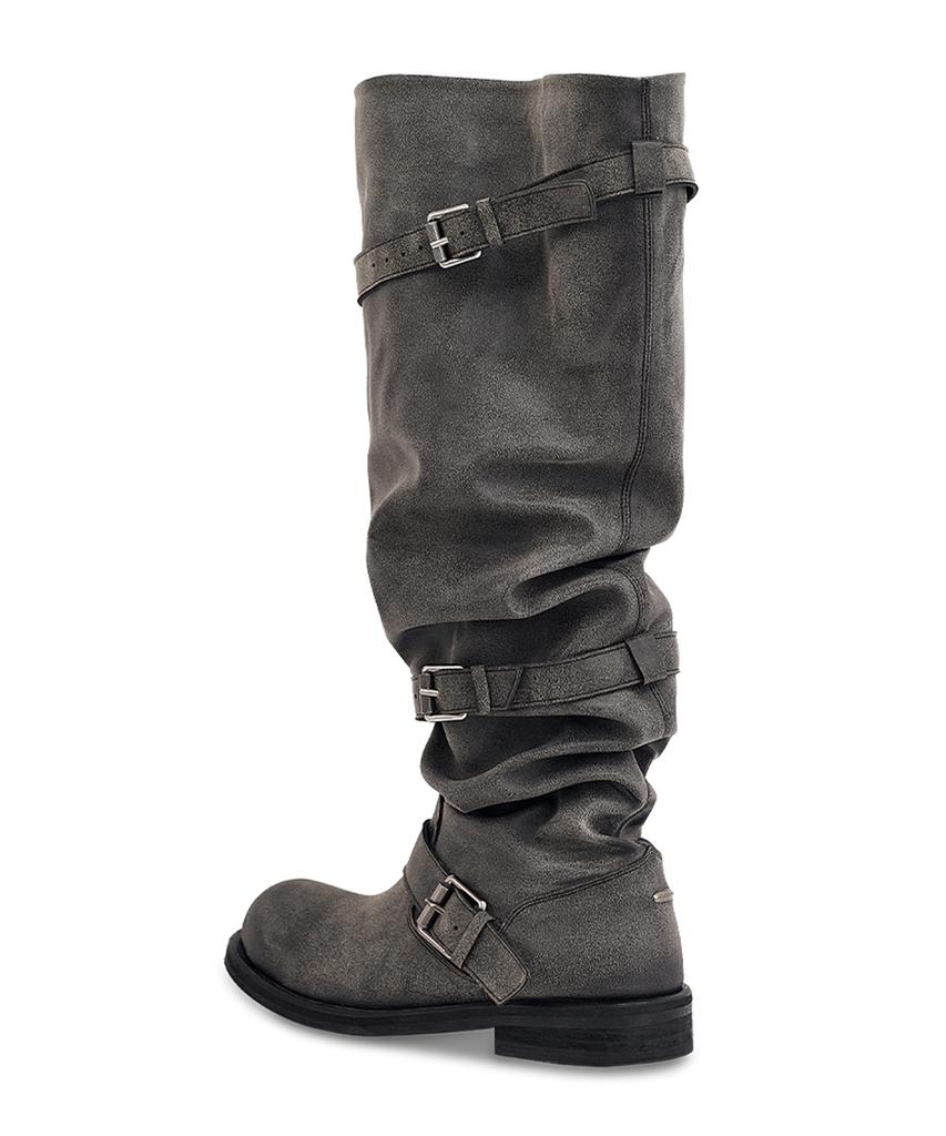 Negative Three Knee-High Slouchy Long Boots_Dusty Gray