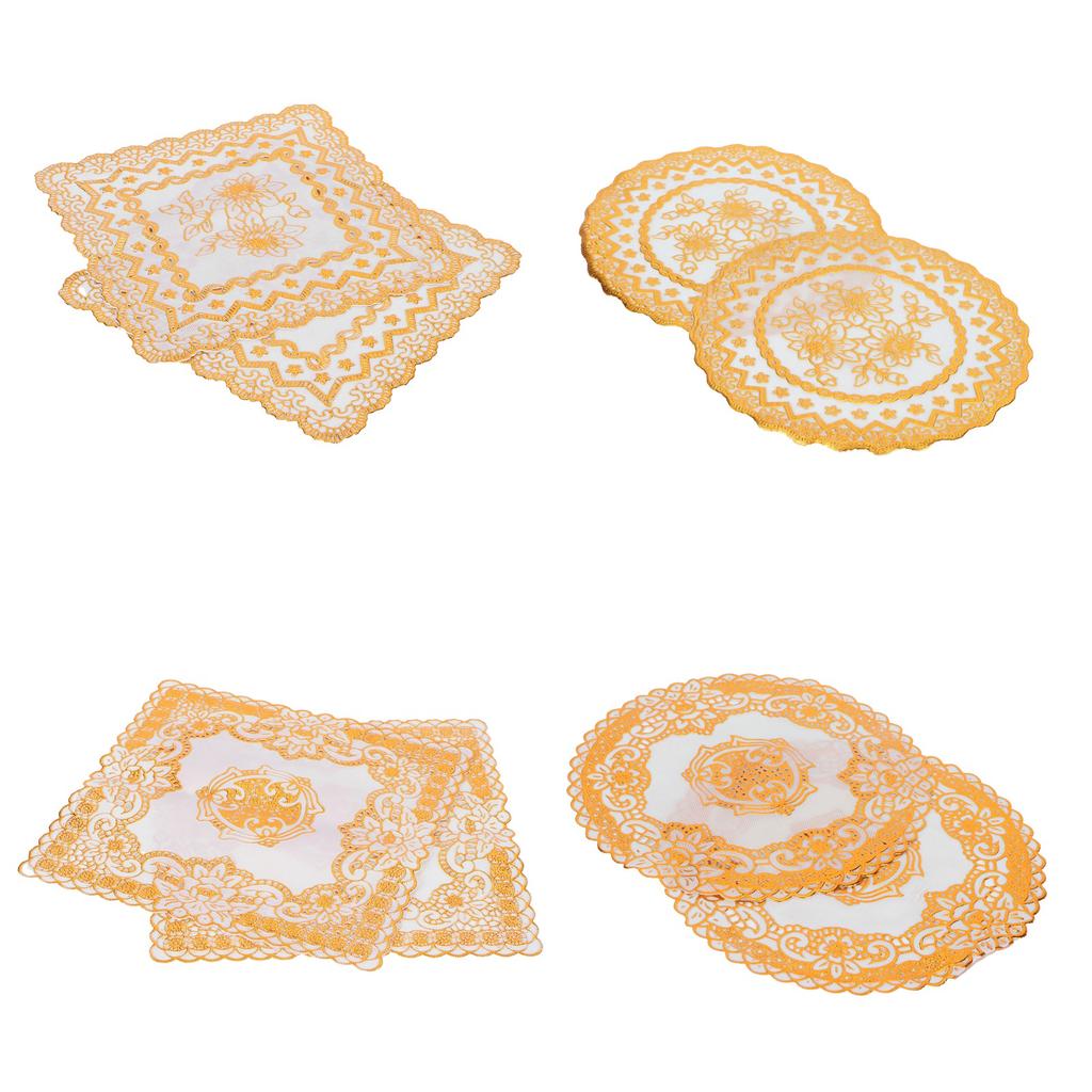 2 шт. 20x20 см салфетки для стола золотые салфетки подставки под кофейные чашки для свадебных вечеринок