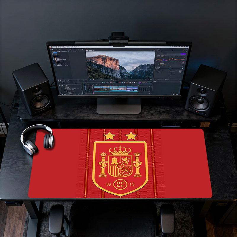 Spain Mouse Pad, Large Gaming Desk Mat, Non-slip XXL Mousepad for Laptop & Tablet, Mini PC Playmat with Stitched Edges