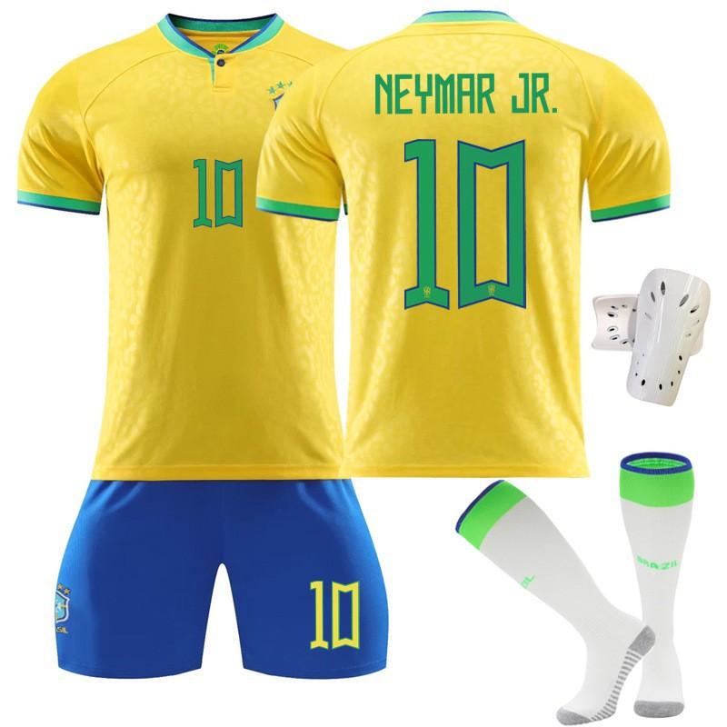 2223 No. 10 Neymar 20 Vinicius 918 Jesus Football Uniforms Fans Home Short Sleeves