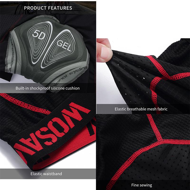 Велосипедные шорты WOSAWE мужские MTB велосипедные дышащие трусы с гелевой подкладкой