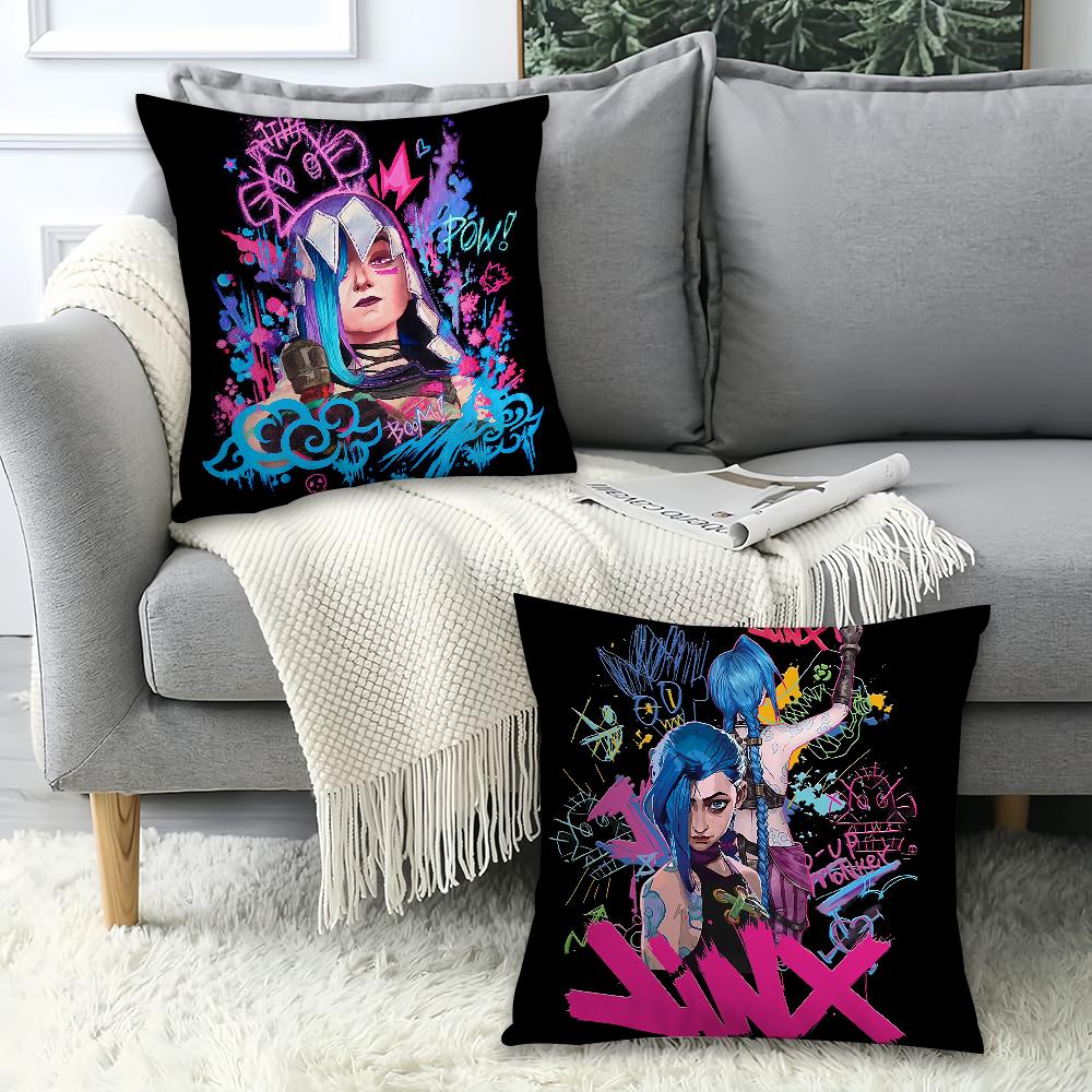 Аниме Мультфильм J-Jinx Черная Наволочка Офисные Подушки Подходят Для Дивана Автомобиля Спальни Декоративная Наволочка