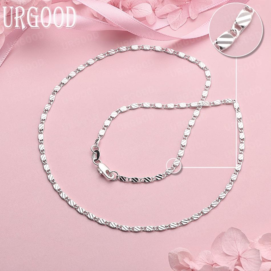925 Sterling Silver Fashion Necklace Wedding Gift Jewelry