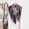 65 Fashion Style Cotton And Hemp Small Square Scarf For Women'S Professional Decoration Scarf Dual Use Shawl Outer Wear Spring And Autumn Scarf