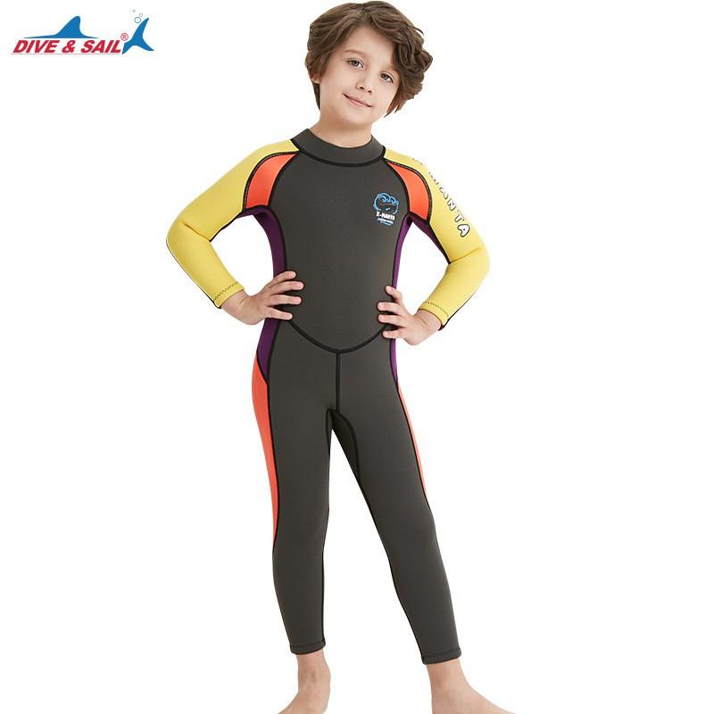 2.5mm Kids Full Wetsuit Snorkeling Swimming Diving Surfing Warm Sun Protection Long Sleeve