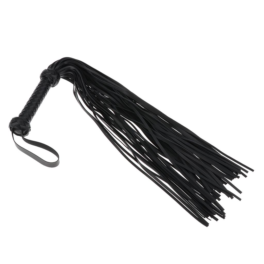 Хлыст для верховой езды из мягкой искусственной кожи с плетеной ручкой, 75 см