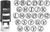 Изготовленный на заказ алфавитный штамп A-Z черными чернилами с монограммой, круглый резиновый штамп, саморисующийся начальный штамп COLOP Mini Stamper 12