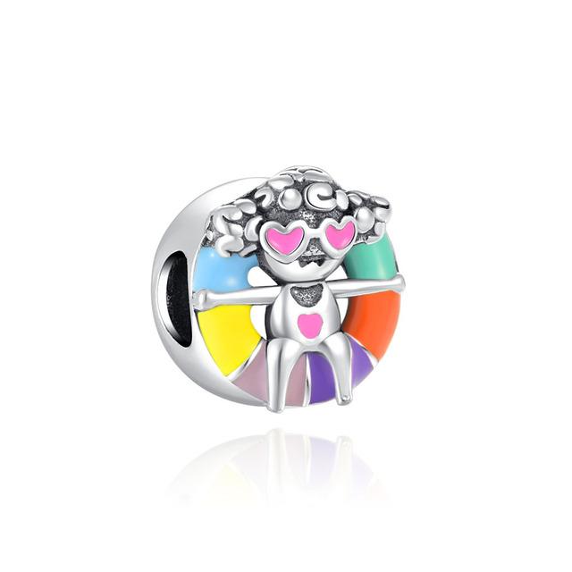 Summer New 925 Sterling Silver Thankful Heart & Stars Flower Beads Fit Fashion Charms Bracelet Jewelry Women Acessories