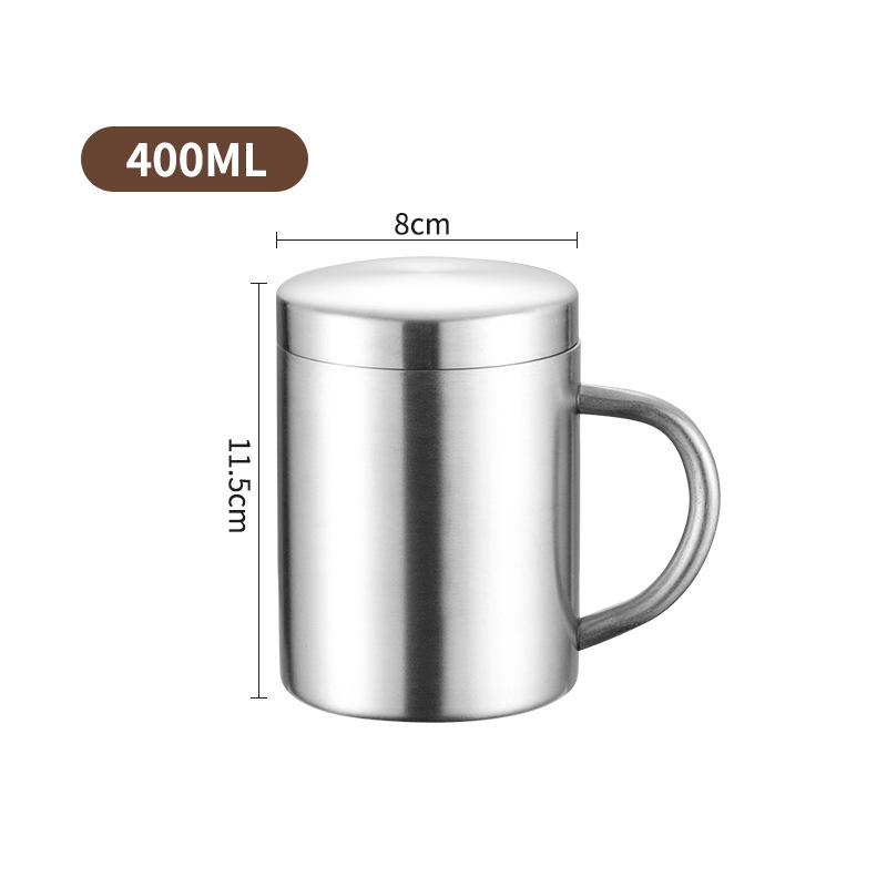 200/300ML Portable Thermal Coffee Mugs with Lid Stainless Steel Outdoor Camping Tumbler Reusable Tea Water Cup Office Drinkware