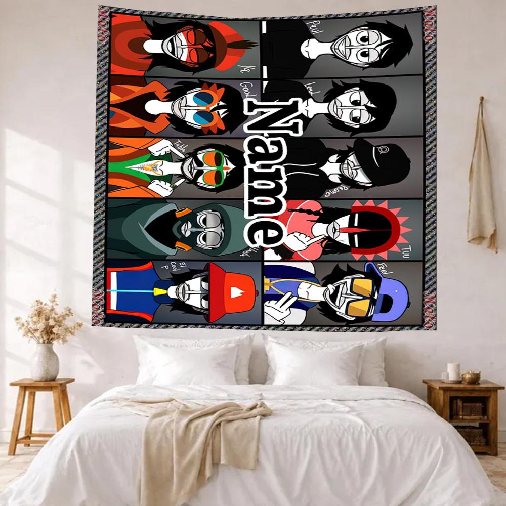 Incredibox Custom Your Name Wall Decor Tapestry Art For Pet Memorial Birthdaywedding Party Backdrop Family Gift