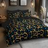 3D Digital Printed Duvet Cover Set, Featuring a Wild Leopard Print Pattern, Suitable for All Seasons, Machine Washable