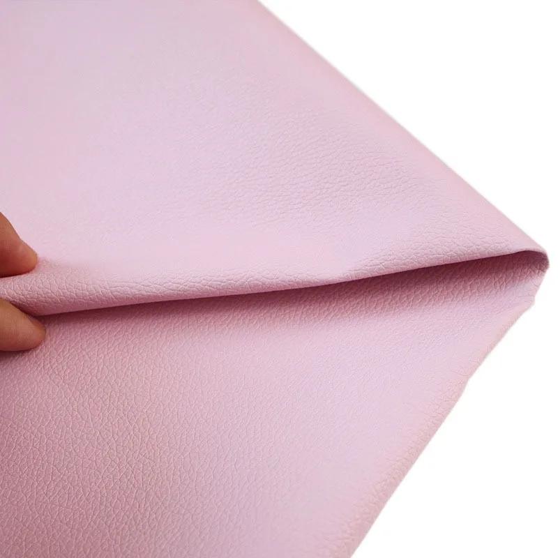 100x140cm Litchi PU Leatherette Faux Synthetic Leather Fabric for Sewing Bow Bag Brooches Sofa Car DIY Handwork Material Sheets