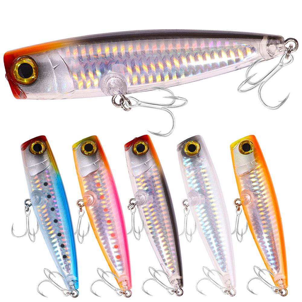 Topwater Popper Floats Fishing Head Lure Trolling Whopper Sea Fishing Popper Lure Wobbler Baits Artificial Baits