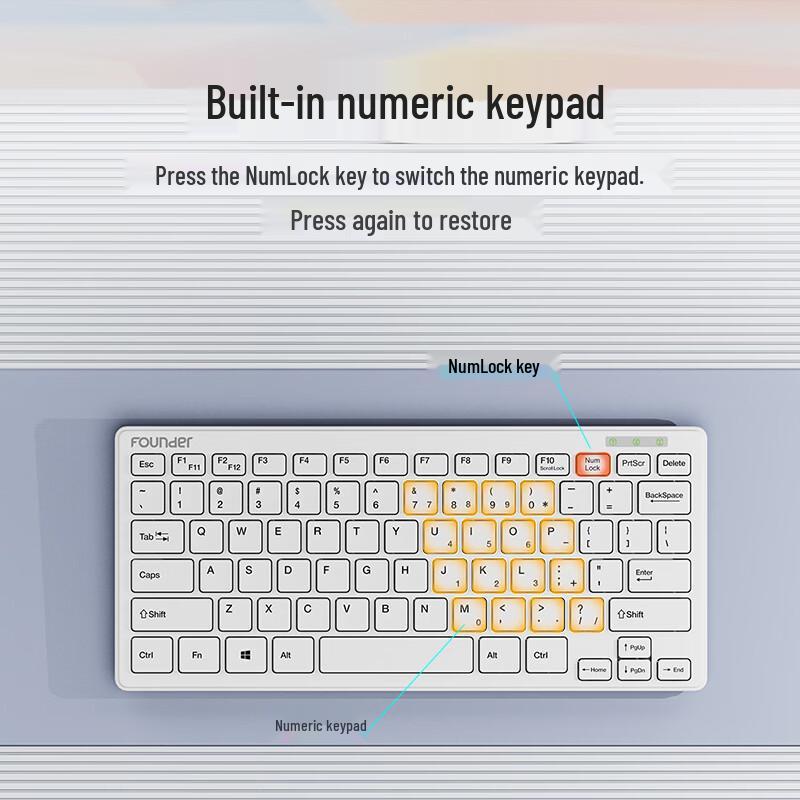 Founder W6226 Wireless Keyboard and Mouse Combo