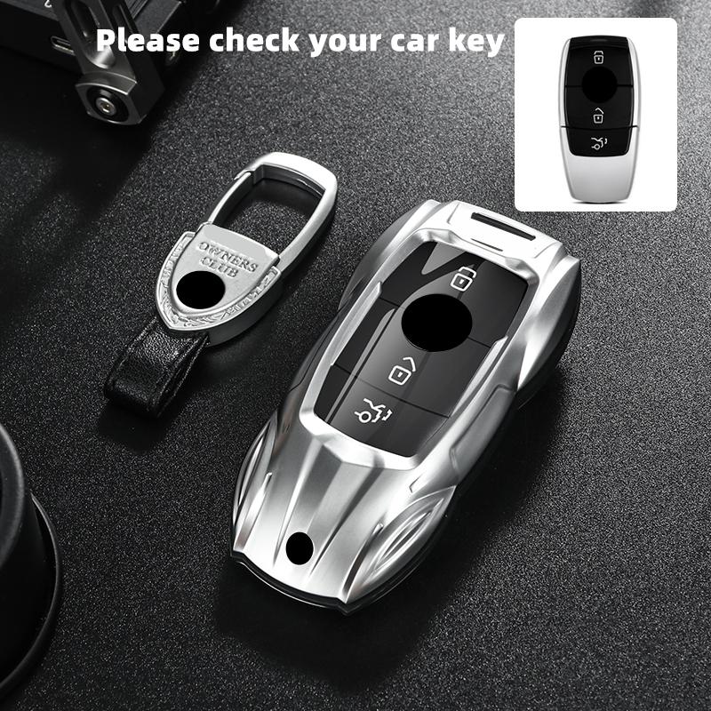 Metal Car Remote Key Cover Case Holder shell Fob Chain For Mercedes Benz A B C E S Class C260L S400L CLA CLS GLC GLS GLE EQE EQS