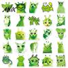 Personalized Stickers for Travel Luggage 50Pcs Funny Alien Cat Stickers, Waterproof Green Meme Vinyl Decals, Emoticon Skateboards Abstract Weird
