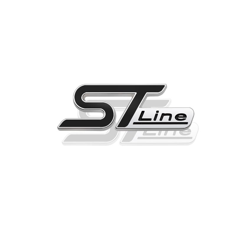 YHN10 3D ST LINE Значок решетки радиатора МЕТАЛЛИЧЕСКИЙ Наклейка значка автомобиля на задний багажник Для Ford Focus x 2 3 FIESTA Kuga ESCAPE Vignale Mondeo EcoBoost