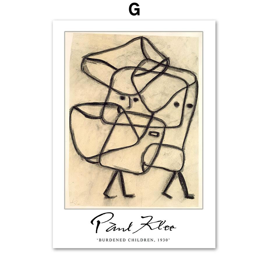 Сюрреализм Аннотация Пауль Клее Цветочный настенный художественный принт Холст Картина Винтаж плакат на скандинавскую тему настенные панно для декора гостиной