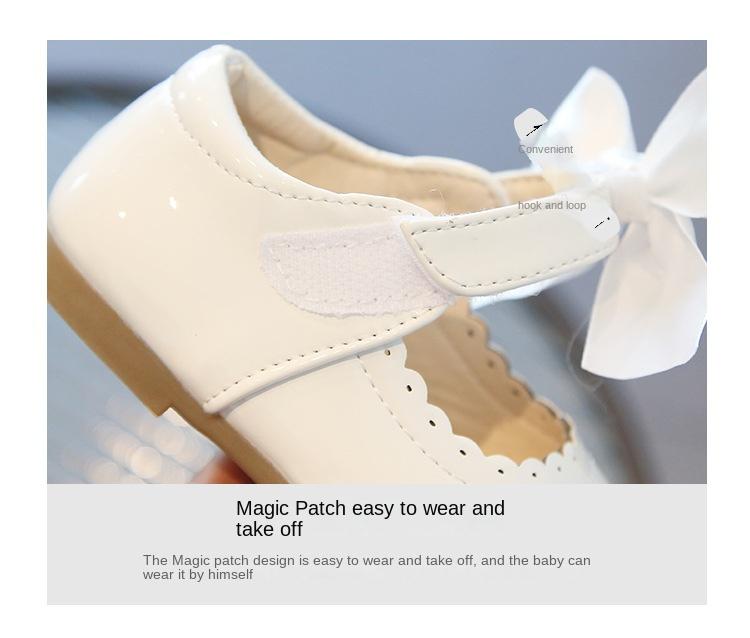 Новая корейская версия, туфли из искусственной кожи с милым бантом для девочек, туфли принцессы, танцевальная обувь на весну и осень