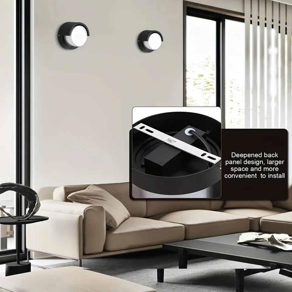 Светодиодный настенный светильник 12 Вт, теплый белый свет, для внутреннего и наружного освещения, декоративный свет для дома