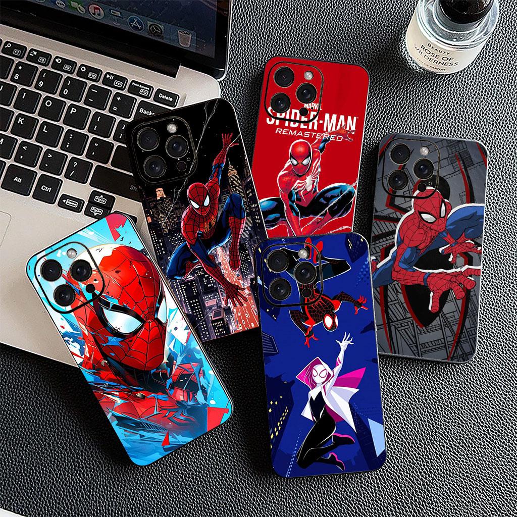 Чехол для телефона Человек-паук Spider Marvel Man для Apple iPhone 17 16 Plus 13 12 Pro Max Mini X XR ProMax 16E 15+ 16Plus Air Case
