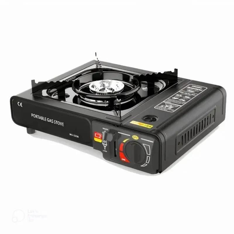 2 In 1 Portable Butane Gas Cooker Camping Gas Stove With Storage Case Cartridge Lock System Adjustable Flame Control For Outdoor