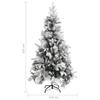 Artificial Christmas Tree with Pine Cones and Snow Effect 225 cm PVC & PE