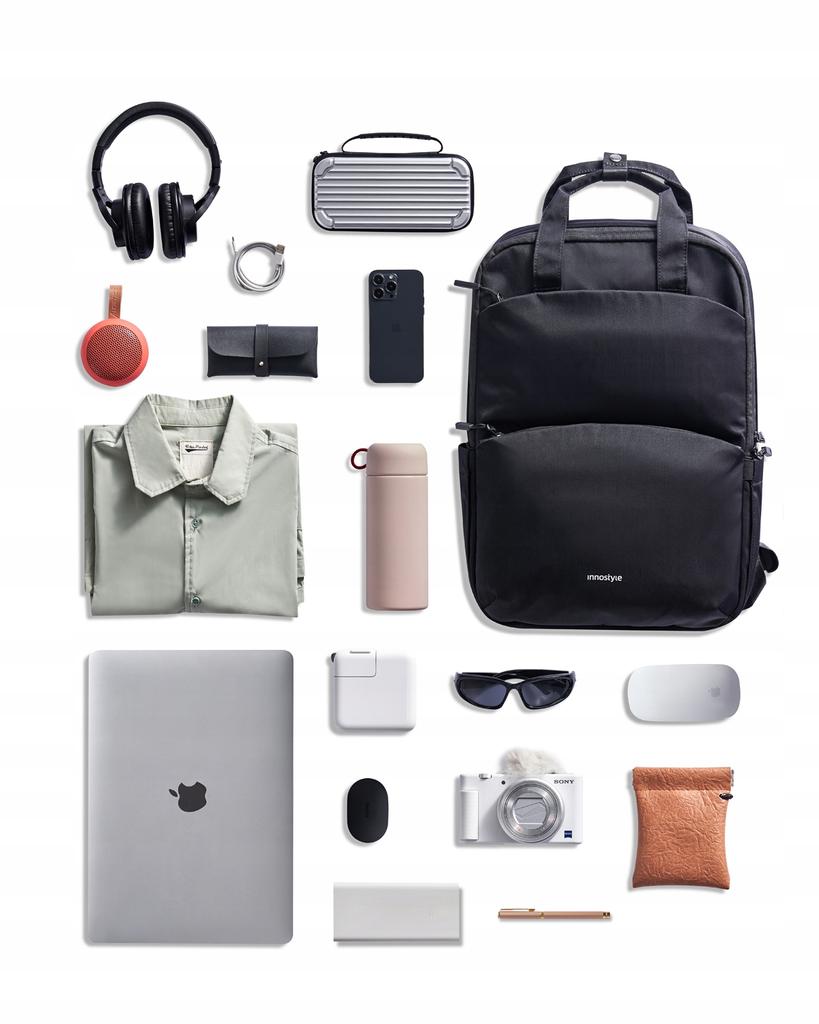 Innostyle Рюкзак для ноутбука 15.6 Для самолета Водонепроницаемый Colorlite 14 л Черный