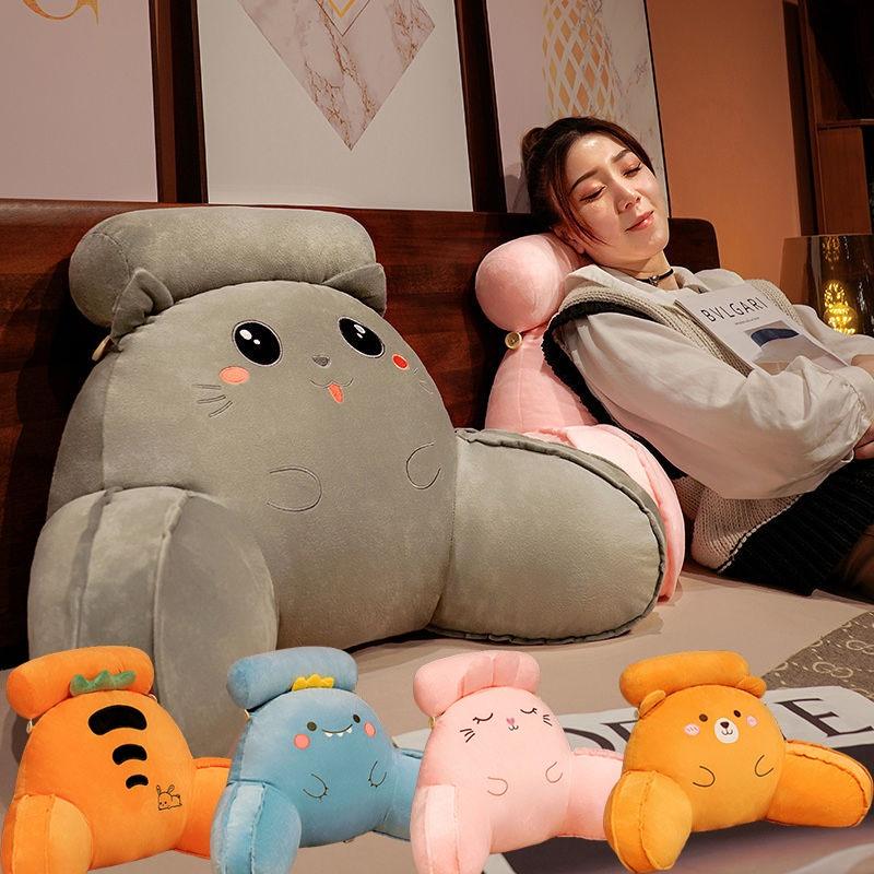 Мягкая плюшевая подушка-спинка динозавра с подлокотниками, прикроватная подушка, подарок