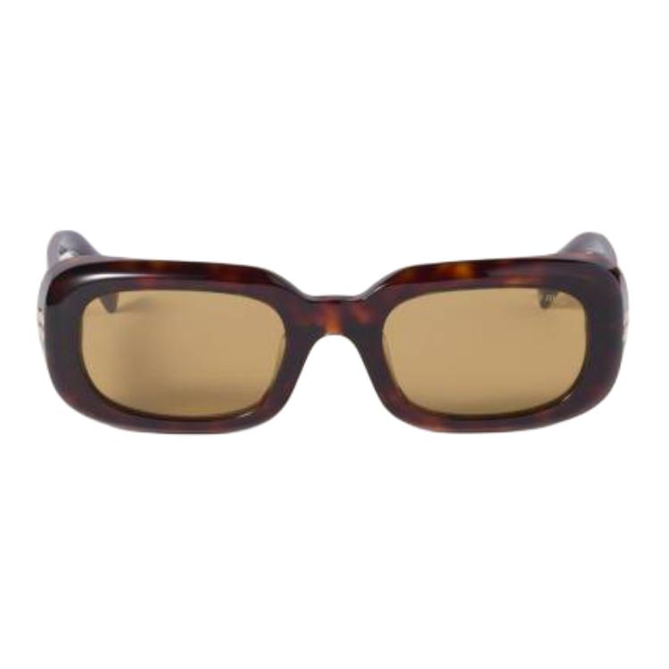 Miu Miu Surround Design Acetate Rectangular Sunglasses Unisex sunglasses Rust Tortoiseshell SMUB13_E27L_FE10Y_C_052