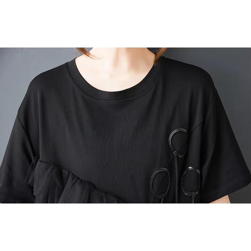 Xitao Сетчатое лоскутное свободное женское платье ZMY1359