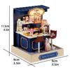 DIY Garden House Book Nook Shelf Insert Miniature Building Kits Wooden DollHouse Flower Garden Room Bookshelf with LED Lights