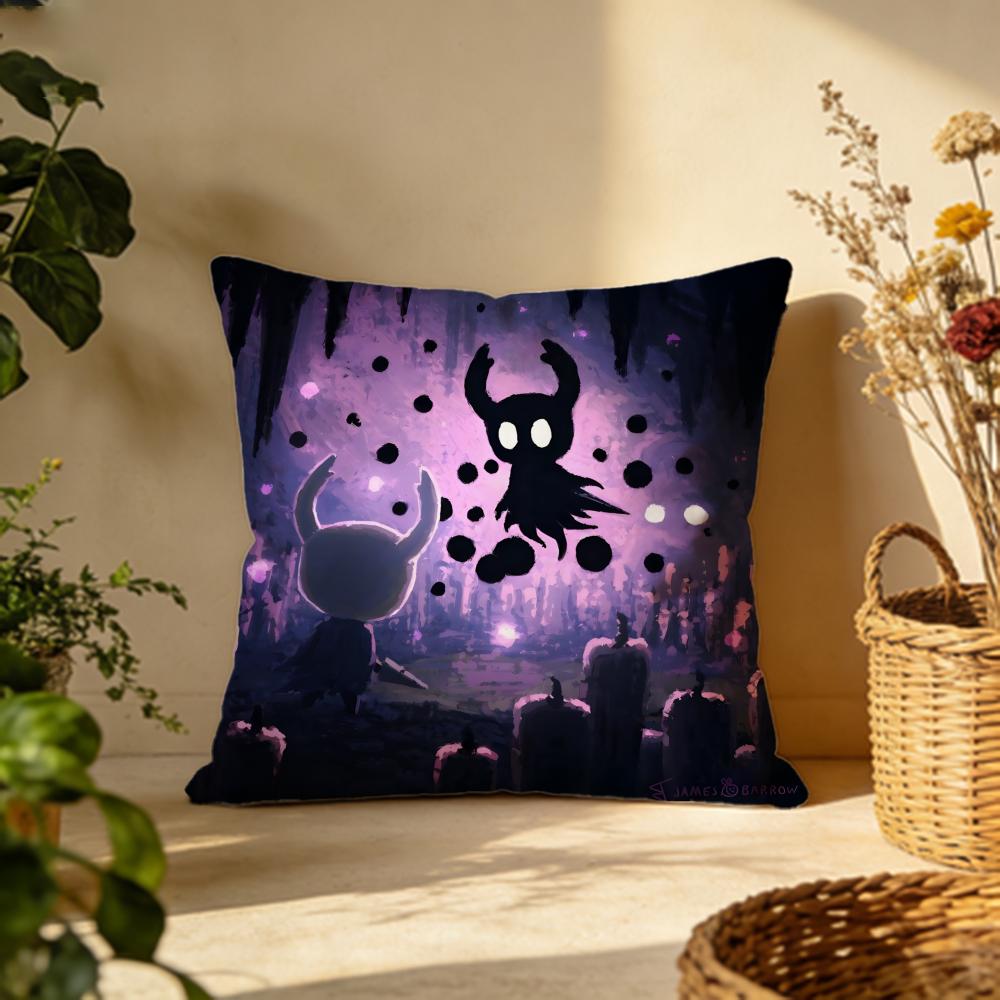 Стильная наволочка для подушки Hollow Knight Универсальная двусторонняя наволочка Подходит для дивана, кровати, автомобиля Ежедневный декор
