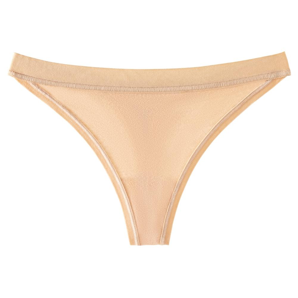 Женские спортивные трусики-стринги большого размера, однотонные, с Т-образным вырезом