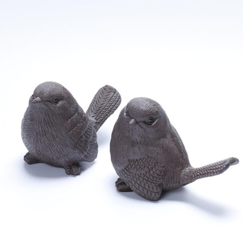 Ручная работа Lucky Teapet Birds для украшения дома и сада, украшения стола, фиолетовые песчаные статуи, декор