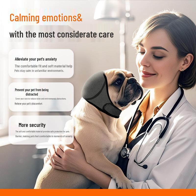 Waterproof Dog Ear Covers: Summer Swim, Noise-Reducing, Soothing, Anti-Startle Headgear.