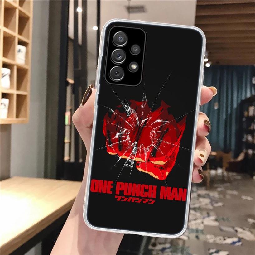Мягкий чехол для телефона One P-Punch-Man Saitama King для Samsung Galaxy A52 A42 A32 A12 A22 A51 A50S A30S A20S A10S A71 A41 A31 A21S A40
