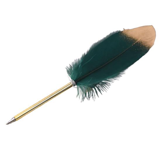 Медное перо, гусиная ручка, гладкое письмо, прочный элегантный дизайн, устойчивая к поломке Рождественский подарок, свадебная ручка для подписи