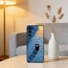 Милая иллюстрация черного кота Чехол для телефона Для Samsung S25, S24, S21, S22, S23, S30, Ultra, S20, Plus, Fe, Мягкий силиконовый черный чехол