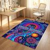 Rainbow Dreams Theme Soft Crystal Velvet Rug Custom Name & Text Print Non Slip Floor Rug for Bedroom Living Room