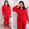 Thermal Underwear Ladies Extra Fat Cotton Thick Pajamas Plus Size Autumn Clothes Long Trousers Suit