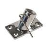2× Нержавеющая сталь 60 градусов 7/8" Прямоугольное основание Морской лодочный фитинг для поручня
